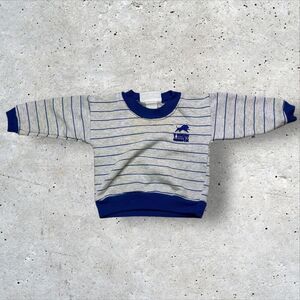 Vintage Detroit Lions Toddler Sweatshirt Made in USA Blue Striped